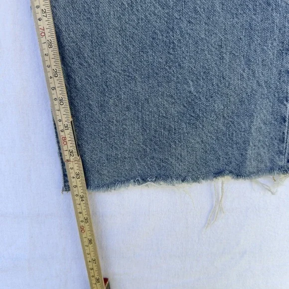 Zara Wide Leg Flare the 90s Full Length Light Medium Blue Women's Jeans Size 6 - Picture 6 of 6